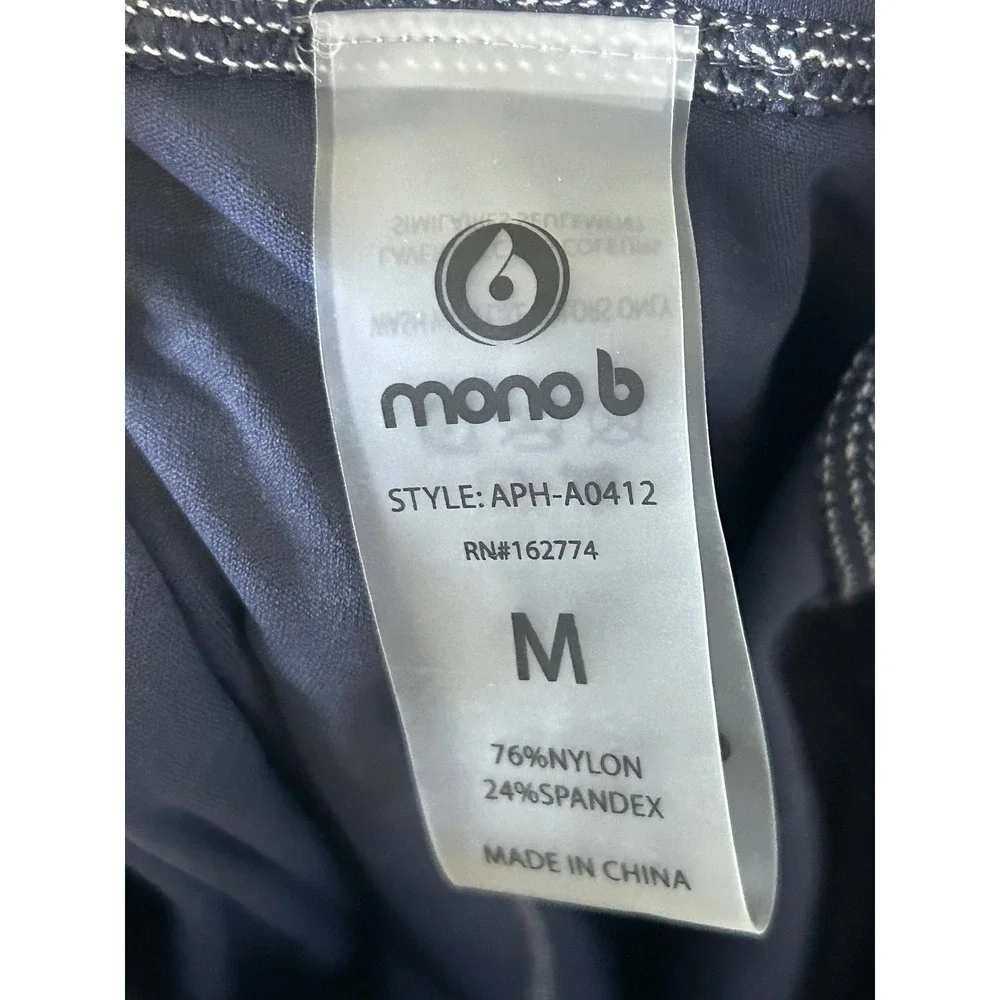 Mono B Blue Acid Wash High Waisted 7/8 Leggings APH-A0412 Womens Medium NWT